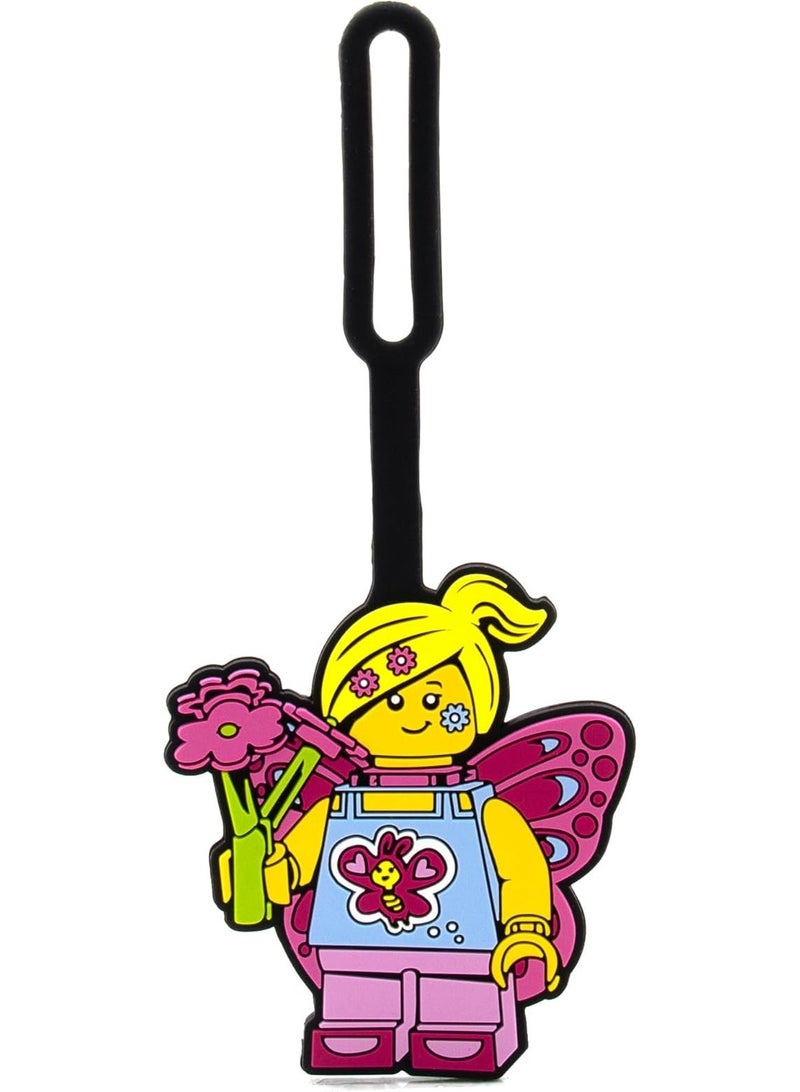 Lego Butterfly Girl Silicone Bag Tag - Image 1